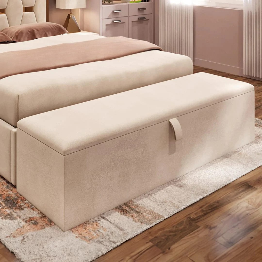 Plain Top Style Ottoman Blanket Box | The Bed Store