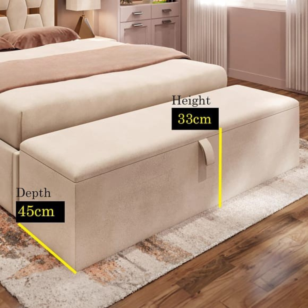Plain Top Style Ottoman Blanket Box | The Bed Store