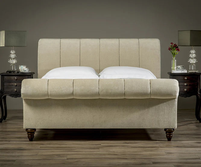 Kensington Haven Upholstered Sleigh Bed | Optional Ottoman Storage Bed | The Bed Store