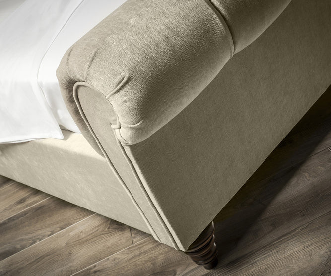 Kensington Haven Upholstered Sleigh Bed | Optional Ottoman Storage Bed | The Bed Store