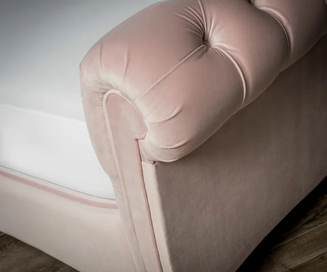 Duchess Chesterfield Sleigh Bed | Optional Ottoman Storage Bed | The Bed Store