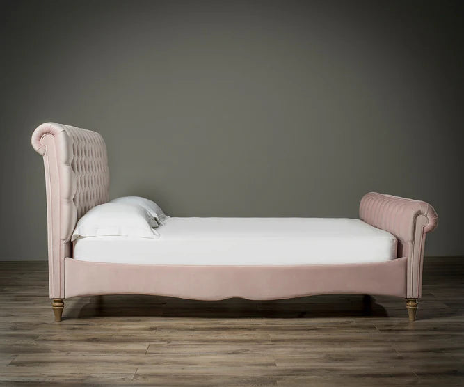 Duchess Chesterfield Sleigh Bed | Optional Ottoman Storage Bed | The Bed Store