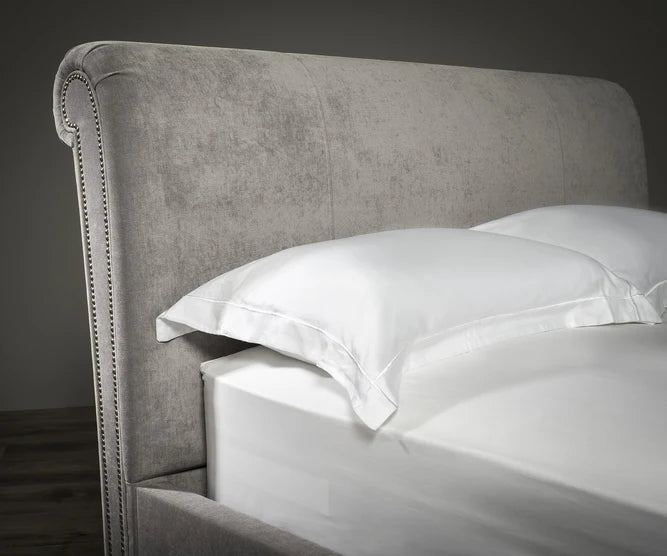 Knightsbridge Upholstered Sleigh Bed | Optional Ottoman Storage Bed | The Bed Store