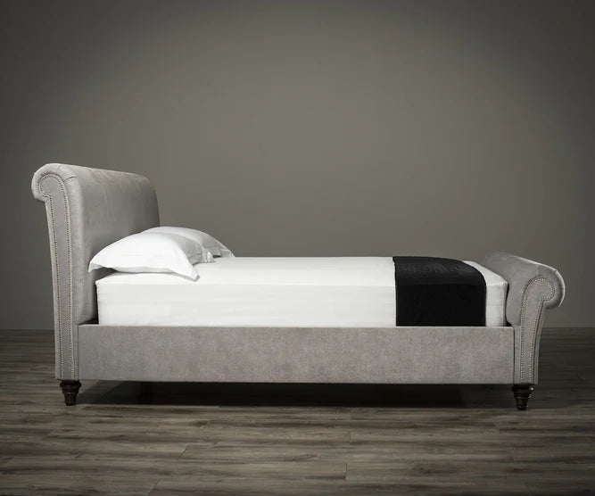 Knightsbridge Upholstered Sleigh Bed | Optional Ottoman Storage Bed | The Bed Store