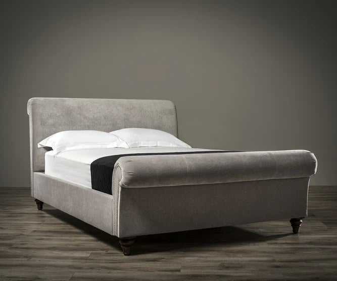 Knightsbridge Upholstered Sleigh Bed | Optional Ottoman Storage Bed | The Bed Store