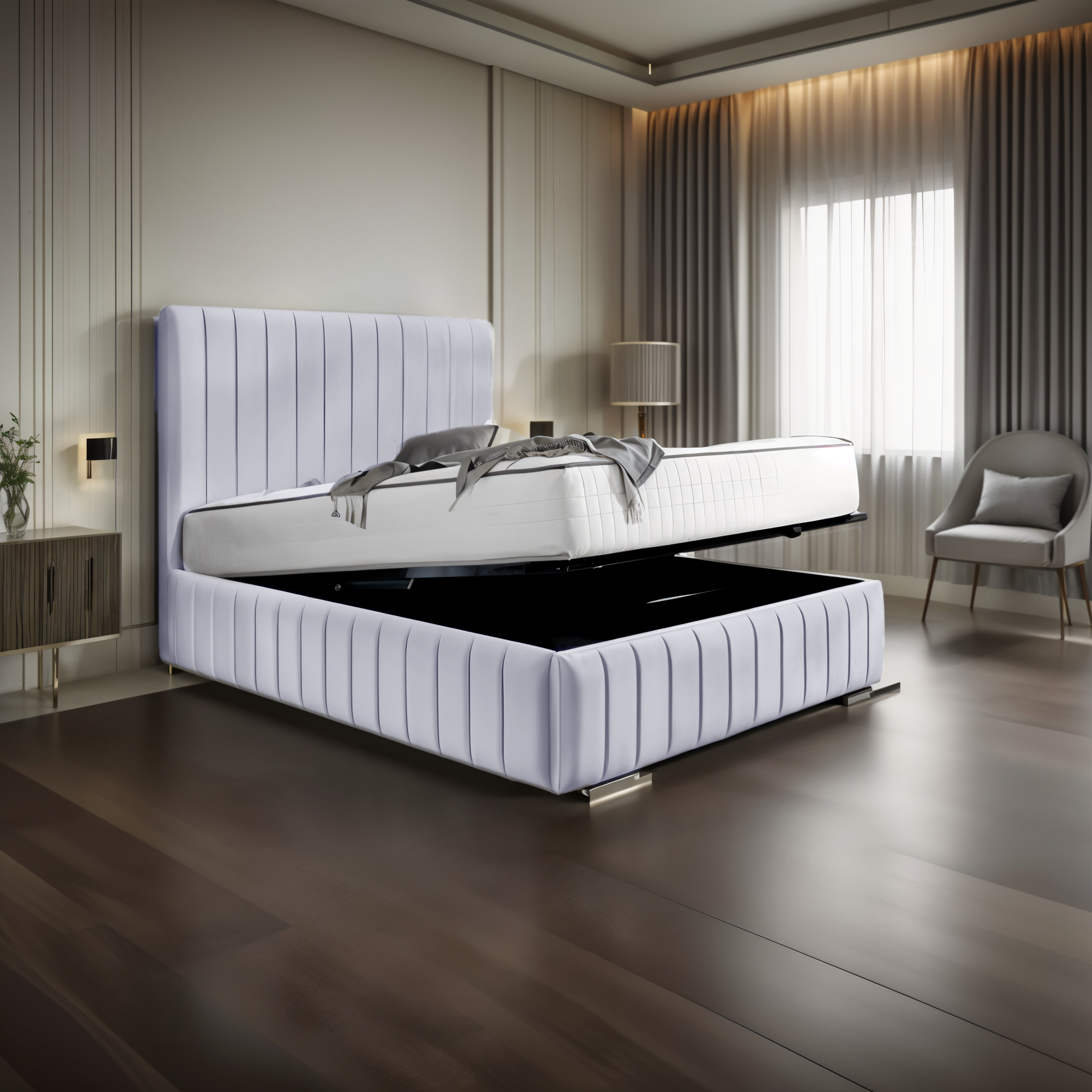 The Paris Luxe  Bed | Optional Ottoman Storage Bed | The Bed Store