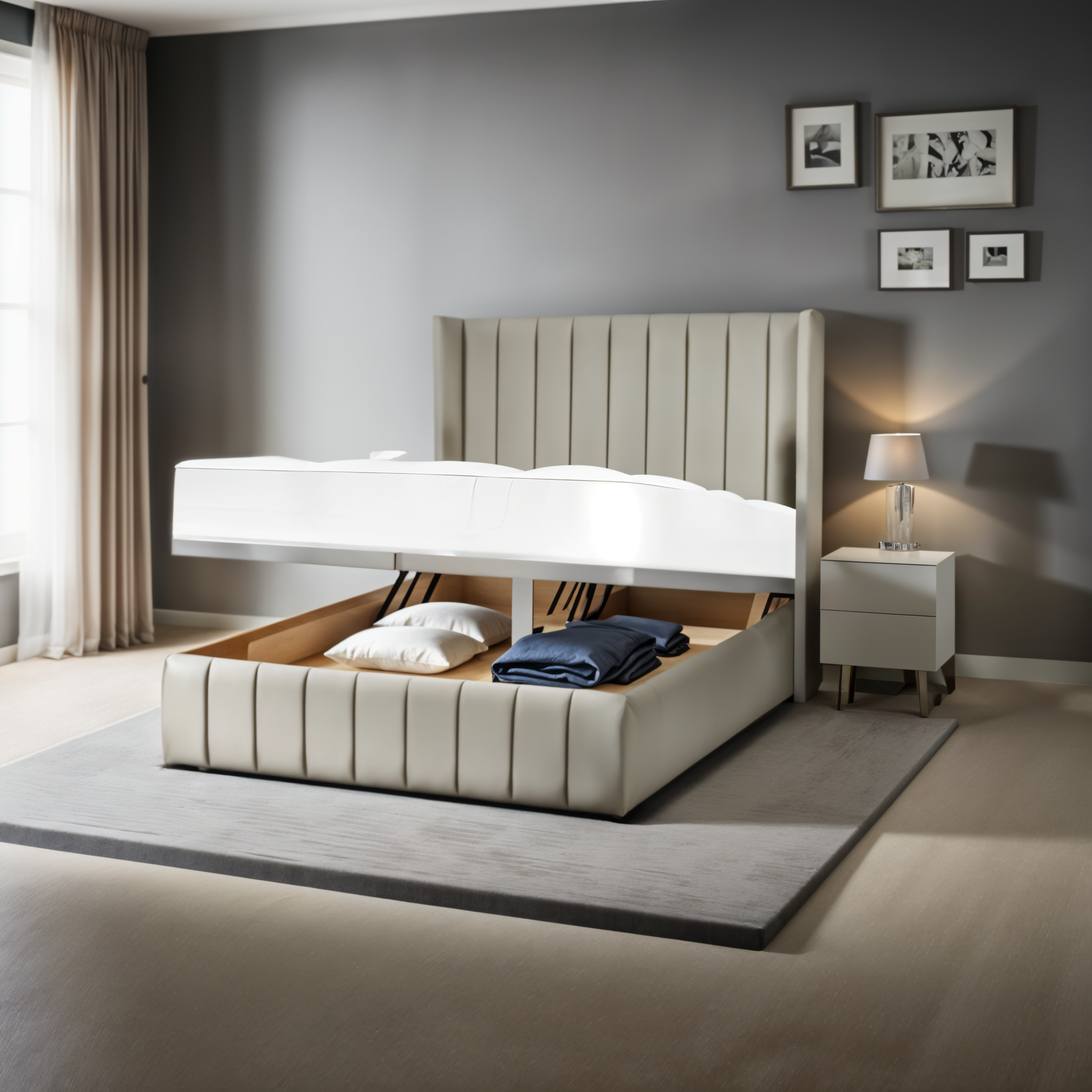 Madrid Cozy Bed | Optional Ottoman Storage Bed | The Bed Store