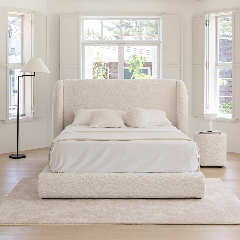 Hampton Platform Wingback Bed | The Bed Store