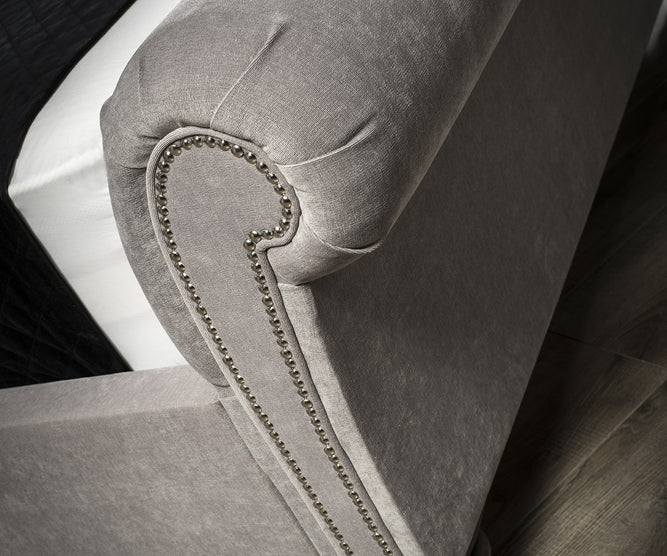 Knightsbridge Upholstered Sleigh  Bed | Optional Ottoman Storage Bed | The Bed Store